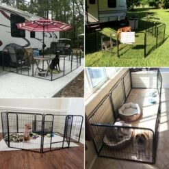 Yaheetech 8 Panneaux Parc Enclos Pour Chiens Chiots Lapins Métal 80 X 80 Cm Noir 6 Yaheetech 8 Panneaux Parc Enclos Pour Chiens Chiots Lapins Métal 80 X 80 Cm Noir -Niche, chenil, enclos et parc pour chien Soldes 2022 23070777 3