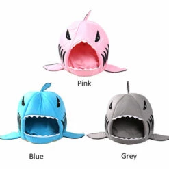 ASUPERMALL Forme De Requin Double Usage Coton Chats Chiens Maison Et Pad Pet Fournitures, Rose, S -Niche, chenil, enclos et parc pour chien Soldes 2022 23148640 3