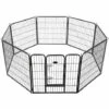 Melko Puppy Run Enclos De Libre Parcours Composé De 8 éléments, Gris, Par élément 80 X 60 Cm (L X H)