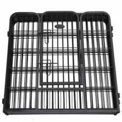 Melko Puppy Run Enclos De Libre Parcours Composé De 8 éléments, Gris, Par élément 80 X 60 Cm (L X H) -Niche, chenil, enclos et parc pour chien Soldes 2022 24027940 4