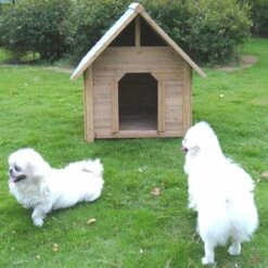 Melko Chenil Niche Pour Chien Niche Pour Chien En Bois, 95 Cm -Niche, chenil, enclos et parc pour chien Soldes 2022 24032545 4