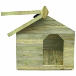 Hommoo Niche De Jardin Avec Toit Ouvrant Pour Chien Pin Impregne FSC HDV29302 -Niche, chenil, enclos et parc pour chien Soldes 2022 25142019 4