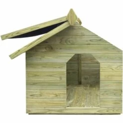 Hommoo Niche De Jardin Avec Toit Ouvrant Pour Chien Pin Impregne FSC HDV29303 -Niche, chenil, enclos et parc pour chien Soldes 2022 25142022 4