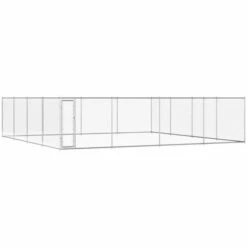 Hommoo Chenil Exterieur Pour Chiens Acier Galvanise 760x760x195 Cm HDV06401