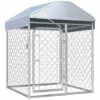 Hommoo Chenil Exterieur Avec Toit 100 X 100 X 125 Cm HDV33026