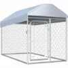 Hommoo Chenil D'exterieur Avec Toit Pour Chiens 200 X 100 X 125 Cm HDV33027