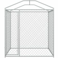 Hommoo Chenil D'exterieur Avec Toit Pour Chiens 2x2x2,1 M HDV33038 -Niche, chenil, enclos et parc pour chien Soldes 2022 25383643 3