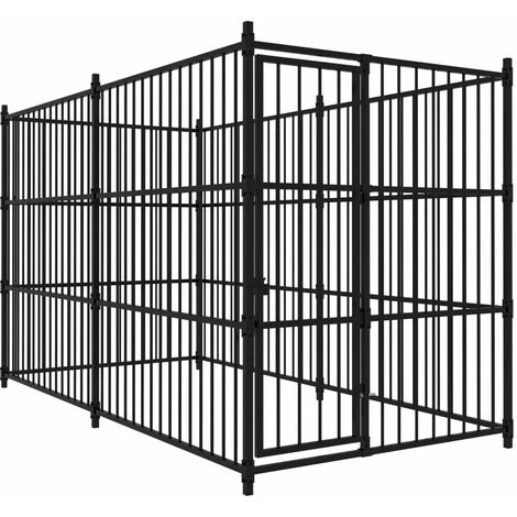 Hommoo Chenil D'exterieur Pour Chiens 300x150x185 Cm HDV33049 1 Hommoo Chenil D'exterieur Pour Chiens 300x150x185 Cm HDV33049