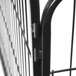 HELLOSHOP26 Parc Enclos En Métal Pliable Pour Chien Animaux 122 X 78 X 69 Cm Noir - Métal -Niche, chenil, enclos et parc pour chien Soldes 2022 25511981 4