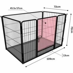 Chenil Kazan M 109x72x72 Cm Noir FLAMINGO - Noir -Niche, chenil, enclos et parc pour chien Soldes 2022 25964810 3