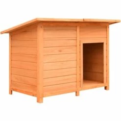 YOUTHUP Niche Pour Chiens Bois De Pin Et De Sapin Solide 120x77x86 Cm - Brun