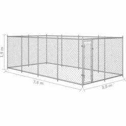 TRUE DEAL Chenil Extérieur Pour Chiens 8 X 4 X 2 M -Niche, chenil, enclos et parc pour chien Soldes 2022 26122027 5
