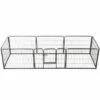 TRUE DEAL Parc Pour Chiens 8 Panneaux Acier 60 X 80 Cm Noir