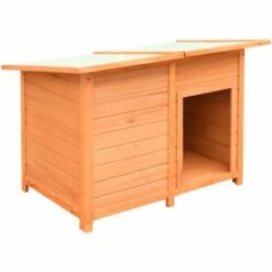 TRUE DEAL Niche Pour Chiens Bois De Pin Et De Sapin Solide 120x77x86 Cm -Niche, chenil, enclos et parc pour chien Soldes 2022 26126518 5