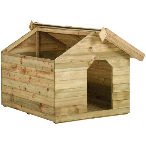 TRUE DEAL Niche De Jardin Avec Toit Ouvrant En Bois De Pin Imprégné 2 TRUE DEAL Niche De Jardin Avec Toit Ouvrant En Bois De Pin Imprégné – Image 2