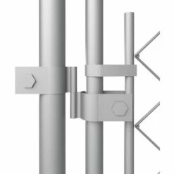YOUTHUP Chenil Extérieur Avec Toit Pour Chiens 8 X 4 X 2 M - Argent -Niche, chenil, enclos et parc pour chien Soldes 2022 26526022 3