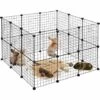 IDEGU Enclos Pour Petits Animaux Domestiques DIY Parc Extensible Cage Grille Clapier Grillage Pack De 24, Noir - Noir