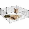 IDEGU Enclos Pour Petits Animaux Domestiques DIY Parc Extensible Cage Grille Clapier Grillage Pack De 12, Noir - Noir