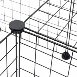 IDEGU Enclos DIY Pour Chiot Parc Enclos Réglable En Fil De Fer Et Plastique Pour Petits Animaux Lapins Hamster - Noir -Niche, chenil, enclos et parc pour chien Soldes 2022 28258675 4