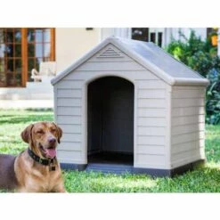 KETER Niche Pour Animaux En Résine DOGHOUSE - Beige Et Marron