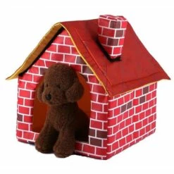 Triomphe Cheminée Pet House Dog Supplies Cheminée Dog House Cat House Dog Cage Tent House Pet Supplies (Rouge 39 * 40.5 * 44 CM) -Niche, chenil, enclos et parc pour chien Soldes 2022 28744358 4