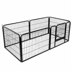 OOBEST Parc Enclos Pour Petits Chiens Chiots Lapin Extérieur Intérieur 80 X 60 Cm 6 Panneaux Avec Porte Noir 7 OOBEST Parc Enclos Pour Petits Chiens Chiots Lapin Extérieur Intérieur 80 X 60 Cm 6 Panneaux Avec Porte Noir -Niche, chenil, enclos et parc pour chien Soldes 2022 28967445 3