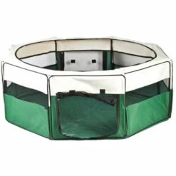 FERRIBIELLA Clôture En Nylon Pour Chiens, Chiots Et Petits Animaux, Composée De 8 Côtés En Filet