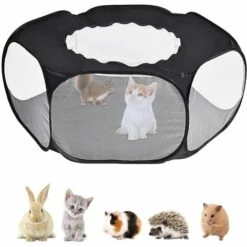 DONTODENT Parc Chien,Parc Pour Petits Animaux,Parc à Chiot Enclos Pour Chiens Chats Lapins Pliable Utiliser à L'intérieur Et à L'extérieur