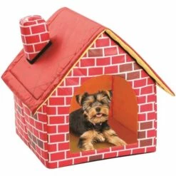 Perle Rare Cheminée Pet House Dog Supplies Cheminée Dog House Cat House Dog Cage Tent House Pet Supplies (Rouge 39 * 40.5 * 44 CM) -Niche, chenil, enclos et parc pour chien Soldes 2022 29873155 5