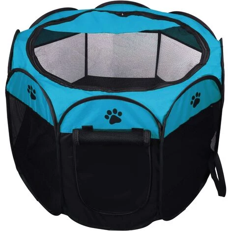 ABCRITAL Coolty Pliable Parc À Chiots Chien, Chien Pet Playpen Pour Chiens Chats Lapins Et Petits Animaux (73 * 73 * 43Cm, Bleu) 2 ABCRITAL Coolty Pliable Parc À Chiots Chien, Chien Pet Playpen Pour Chiens Chats Lapins Et Petits Animaux (73 * 73 * 43Cm, Bleu) – Image 2