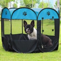 ABCRITAL Coolty Pliable Parc À Chiots Chien, Chien Pet Playpen Pour Chiens Chats Lapins Et Petits Animaux (73 * 73 * 43Cm, Bleu) 7 ABCRITAL Coolty Pliable Parc À Chiots Chien, Chien Pet Playpen Pour Chiens Chats Lapins Et Petits Animaux (73 * 73 * 43Cm, Bleu) -Niche, chenil, enclos et parc pour chien Soldes 2022 30025809 3