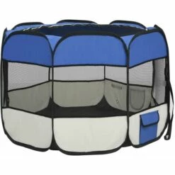 VidaXL Parc Pour Chiens Pliable Avec Sac De Transport Bleu 90x90x58 Cm - Bleu 8 VidaXL Parc Pour Chiens Pliable Avec Sac De Transport Bleu 90x90x58 Cm - Bleu -Niche, chenil, enclos et parc pour chien Soldes 2022 30928752 4