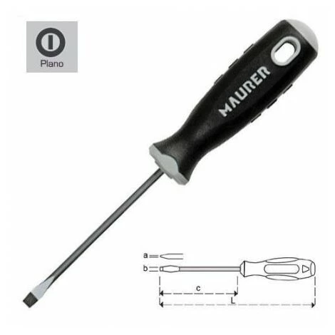 Cacciavite Maurer Stampato 1,2x6,5x100 Mm. 1 Cacciavite Maurer Stampato 1,2x6,5x100 Mm.