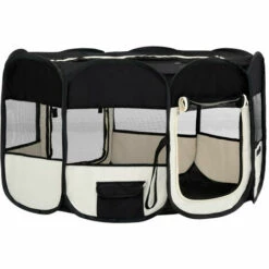ASUPERMALL Parc Pliable Pour Chien Avec Sac De Transport Noir 145x145x61cm 7 ASUPERMALL Parc Pliable Pour Chien Avec Sac De Transport Noir 145x145x61cm -Niche, chenil, enclos et parc pour chien Soldes 2022 31946178 3