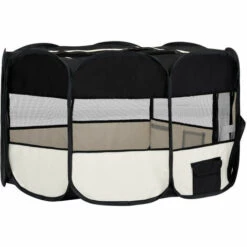 ASUPERMALL Parc Pliable Pour Chien Avec Sac De Transport Noir 145x145x61cm 8 ASUPERMALL Parc Pliable Pour Chien Avec Sac De Transport Noir 145x145x61cm -Niche, chenil, enclos et parc pour chien Soldes 2022 31946178 4