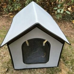 BETTERLIFE Niche Pour Chien Exterieur | Maison Pour Chat Étanche | Cabane Chat Exterieur Hiver Pour Animaux De Compagnie | Abri Ecologiques Pliable Pour Chat/Lapin/Petit Chien（gris） -Niche, chenil, enclos et parc pour chien Soldes 2022 31991674 3