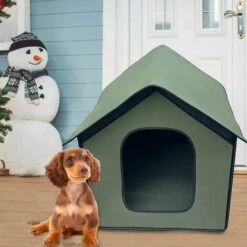BETTERLIFE Niche Pour Chien Exterieur | Maison Pour Chat Étanche | Cabane Chat Exterieur Hiver Pour Animaux De Compagnie | Abri Ecologiques Pliable Pour Chat/Lapin/Petit Chien（vert） -Niche, chenil, enclos et parc pour chien Soldes 2022 31991675 4