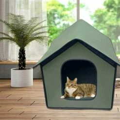 BETTERLIFE Niche Pour Chien Exterieur | Maison Pour Chat Étanche | Cabane Chat Exterieur Hiver Pour Animaux De Compagnie | Abri Ecologiques Pliable Pour Chat/Lapin/Petit Chien（vert） -Niche, chenil, enclos et parc pour chien Soldes 2022 31991675 5