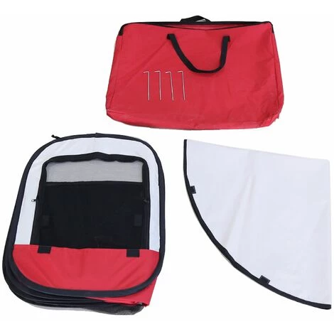 SiFree®Clôture Détachable Amovible Pour Animaux De Compagnie, Ronde à Huit Côtés-rouge 3 SiFree®Clôture Détachable Amovible Pour Animaux De Compagnie, Ronde à Huit Côtés-rouge – Image 3