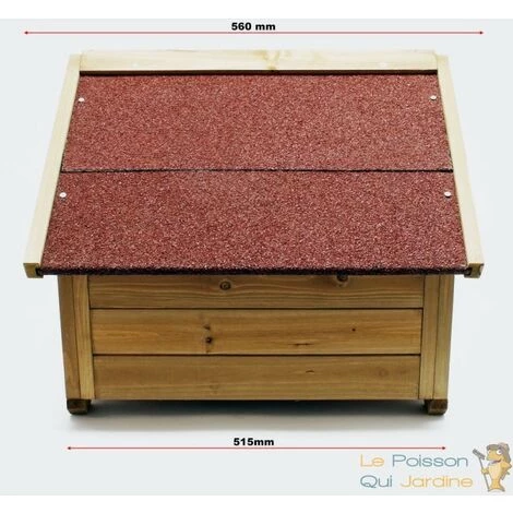 LE POISSON QUI JARDINE.FR Niche Pour Chiens Ou Chats, Taille S En Sapin, Longueur De 68 Cm. - Bois 5 LE POISSON QUI JARDINE.FR Niche Pour Chiens Ou Chats, Taille S En Sapin, Longueur De 68 Cm. - Bois – Image 5