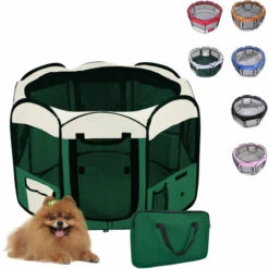 SKECTEN Enclos Pliable Pour Chiot/Chien Vert