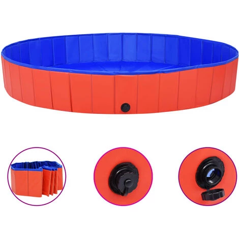 YOUTHUP Piscine Pliable Pour Chiens Rouge 200x30 Cm PVC 1 YOUTHUP Piscine Pliable Pour Chiens Rouge 200x30 Cm PVC