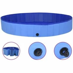 YOUTHUP Piscine Pliable Pour Chiens Bleu 200x30 Cm PVC