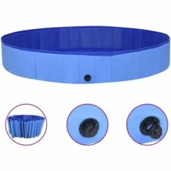 YOUTHUP Piscine Pliable Pour Chiens Bleu 300x40 Cm PVC