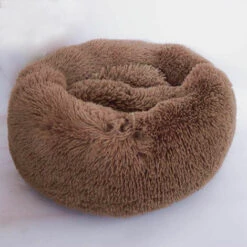 MERKMAK Chenil Pour Chien Chenil Rond Cheveux Longs Polaire Sud-Coreen Automne / Hiver Chenil Chat Matelas Petits Et Moyens Chiens Brun S