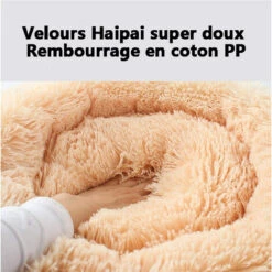 MERKMAK Chenil Pour Chien Chenil Rond Cheveux Longs Polaire Sud-Coreen Automne / Hiver Chenil Chat Matelas Petits Et Moyens Chiens Brun S -Niche, chenil, enclos et parc pour chien Soldes 2022 33536323 3