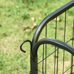 PawHut Luxe Parc Enclos Modulable Pour Chien 8 Panneaux Porte Verrouillable Acier époxy Noir - Noir -Niche, chenil, enclos et parc pour chien Soldes 2022 33905041 5