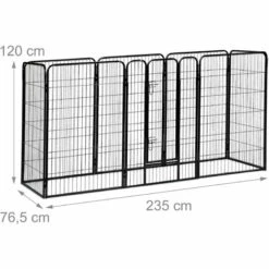 Relaxdays Enclos Pour Chiots, Petits Chiens, Chiots, Pour L’intérieur, Stable, Extérieur, Parc, Taille XXL, Noir -Niche, chenil, enclos et parc pour chien Soldes 2022 34033839 5