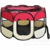 DONTODENT Oxford Enclos Pliable Grand Parc Pour Animaux Chiens, Chiots, Chats, Lapins, Cochons D'Inde à L'intérieur Ou à L'extérieur - 125x125x64cm - Rose - Rose