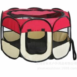 DONTODENT Oxford Enclos Pliable Grand Parc Pour Animaux Chiens, Chiots, Chats, Lapins, Cochons D'Inde à L'intérieur Ou à L'extérieur - 125x125x64cm - Rose - Rose